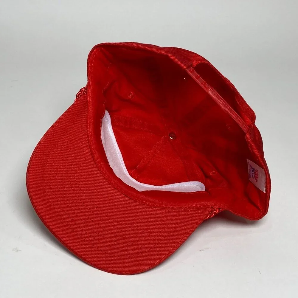 Vintage Jolly Jellies Snapback Trucker Hat Red Rope Detail Promotional Cap